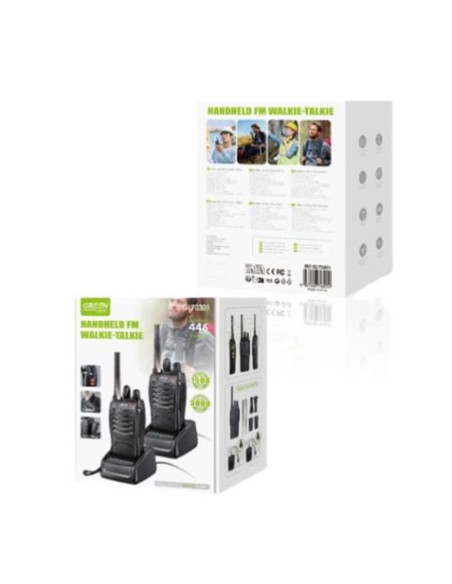 PACK 2 WALKIE-TALKIE BANDA BLUETOOTH 446MHZ 3KM GREENLYCA