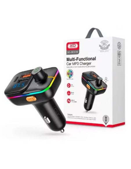 TRANSMISOR FM BCC09 BLUETOOTH + USB + TIPO C 25W XO