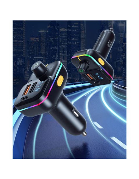 TRANSMISOR FM BCC09 BLUETOOTH + USB + TIPO C 25W XO