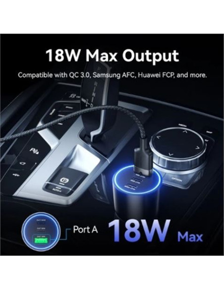 CARGADOR DE COCHE PARA SMARTPHONE | 100W | 2XUSB-C,1USB-A NEGRO VENTION