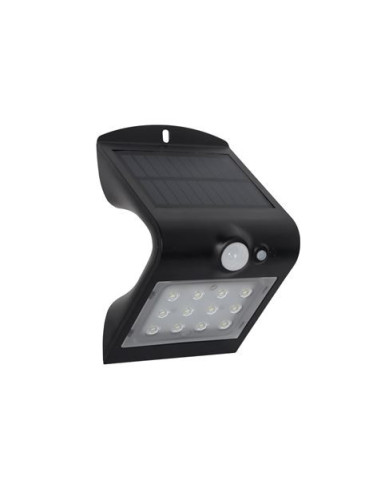 APLIQUE LED SOLAR 1.5W 220LM DOBLE ILUMINACIÓN NEGRO ELBAT