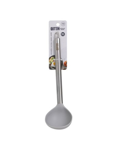CUCHARON DE SILICONA CON MANGO ACERO INOX QUTTIN