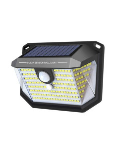 APLIQUE LED SOLAR 150LM ILUMINACIÓN 3 CARAS NEGRO ELBAT