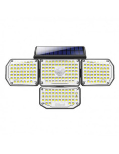 FOCO SOLAR CUÁDRUPLE CON SENSOR 430LM ELBAT 2