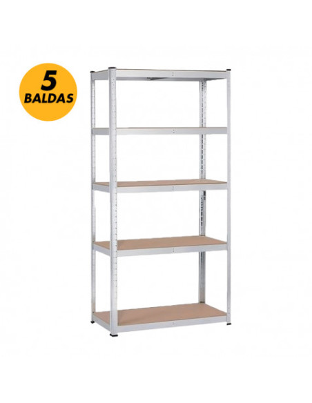 ESTANTERIA GALVANIZADA 5 BALDAS 180X90X40CM BLIM