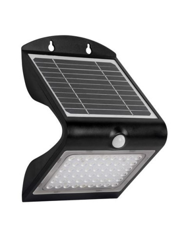 APLIQUE LED SOLAR 4W 500LM DOBLE ILUMINACIÓN NEGRO ELBAT
