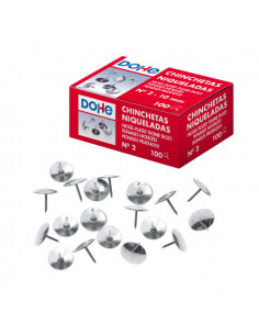 PACK 100 CHINCHETAS NIQUELADAS Nº2 DOHE
