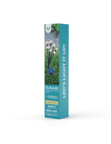 ESTACA SOLAR CON 10 LEDS LUZ CALIDA FOREVER