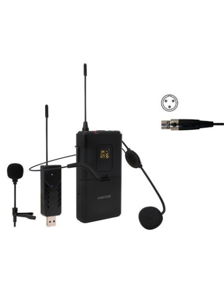 MICROFONO DE CABEZA Y SOLAPA UHF FONESTAR