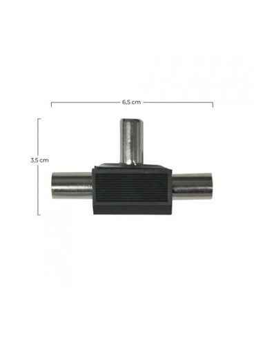 ADAPTADOR INDUCTIVO TV (2 MACHO/1 HEMBRA) NEGRO SEVENON