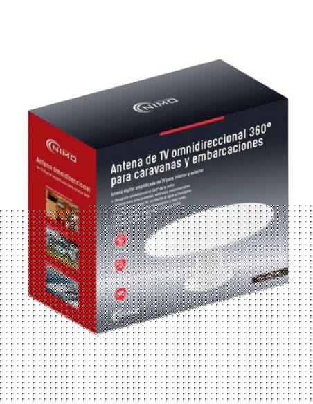 ANTENA TV OMNIDIRECCIONAL 360º AMPLIFICADA PARA CARAVANAS Y EMBARCACIONES
