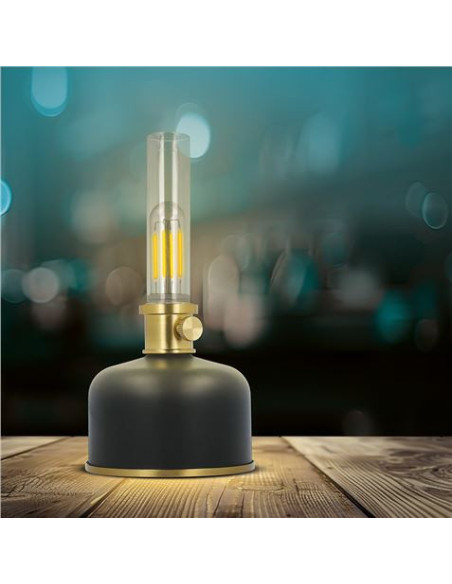 LAMPARA LED RETRO ESTILO LAMPARA DE GAS NEGRO FOREVER