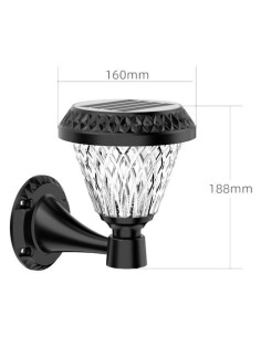 FAROL LED SOLAR 250LM NEGRO ELBAT 2