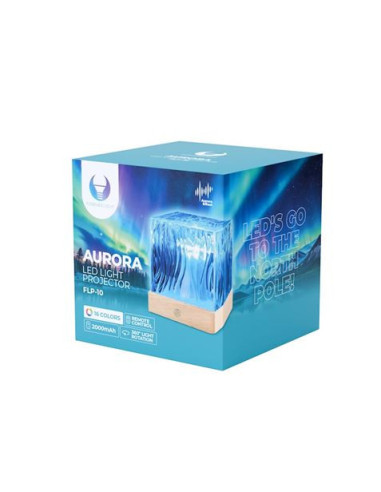 LAMPARA PROYECTOR CON LUZ EFECTO AURA 16 COLORES Y MANDO A DISTANCIA