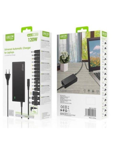 CARGADOR UNIVERSAL PARA PORTATILES 15-20V 120W GREEN LYCA