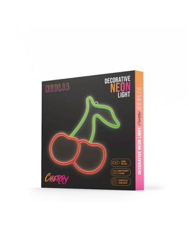 LAMPARA DECORATIVA NEON LED CHERRY FOREVER