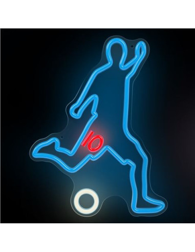 LAMPARA DECORATIVA NEON LED FOOTBALLER FOREVER