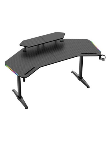 MESA GAMING PRO1500 XL FIBRA CARBONO | LUZ RGB SOUND MUVIP