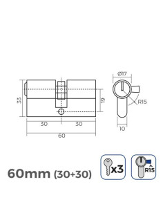 BOMBIN LATON 60MM 30+30MM LEVA LARGA 2
