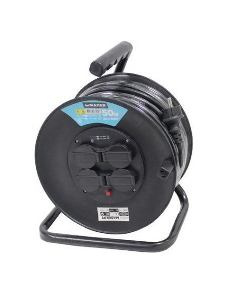 ENROLLADOR DE CABLE 50 METROS CABLE 3X1.5MM MADER