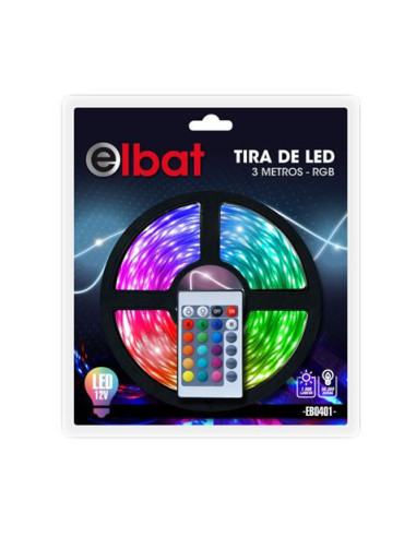 TIRA DE LED 12V 3 METROS RGB ELBAT