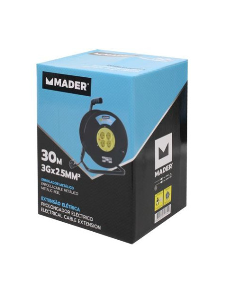 ENROLLADOR DE CABLE METALICO 30M 3X2.5MM