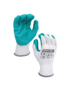 GUANTES DE PROTECCION POLIESTES + LATEX TALLA L MADER