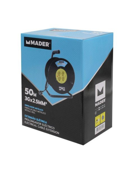 ENROLLADOR DE CABLE METALICO 50M 3X2.5MM
