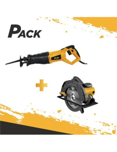 PACK SIERRA CIRCULAR 2200W 235MM + SIERRA SABLE 900W AJUSTE HOJA BLIM