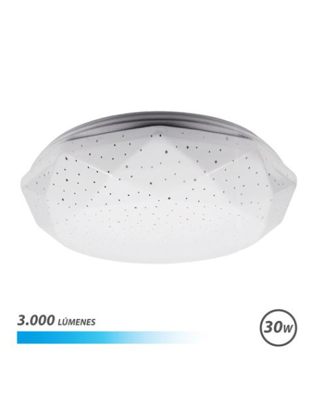 APLIQUE LED TECHO 30W 3000LM LUZ FRIA SERIE NEPTUNO ELBAT