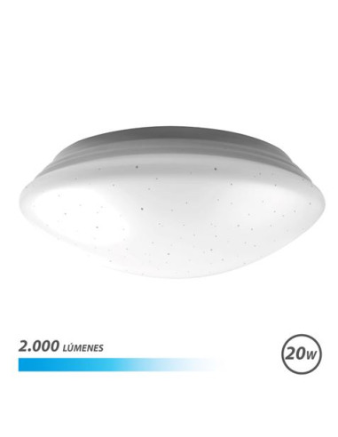 APLIQUE LED TECHO REDONDO 20W 2000LM LUZ FRIA SERIE SATURNO ELBAT