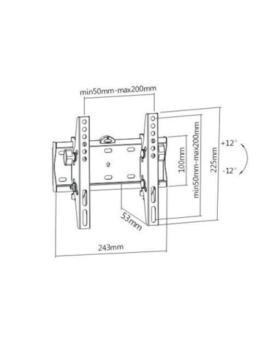 SOPORTE DE PARED TV LED LCD 23-43 CROMAD