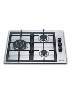 PLACA A GAS PARA ENCASTRAR ACERO INOX MX-ONDA
