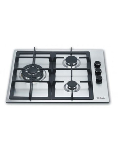 PLACA A GAS PARA ENCASTRAR ACERO INOX MX-ONDA