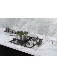 PLACA A GAS PARA ENCASTRAR ACERO INOX MX-ONDA 2