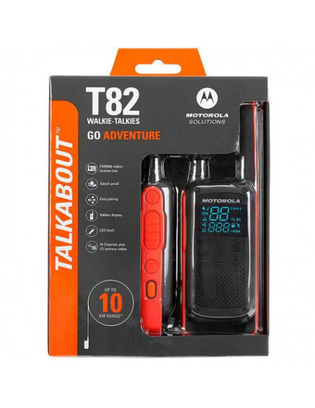 PACK 2 WALKIE-TALKIE MOTOROLA TLKR-T82 NEGRO