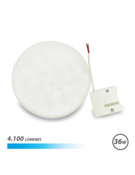 APLIQUE LED TECHO CON BASE FIJA REDONDO 36W LUZ FRIA ELBAT