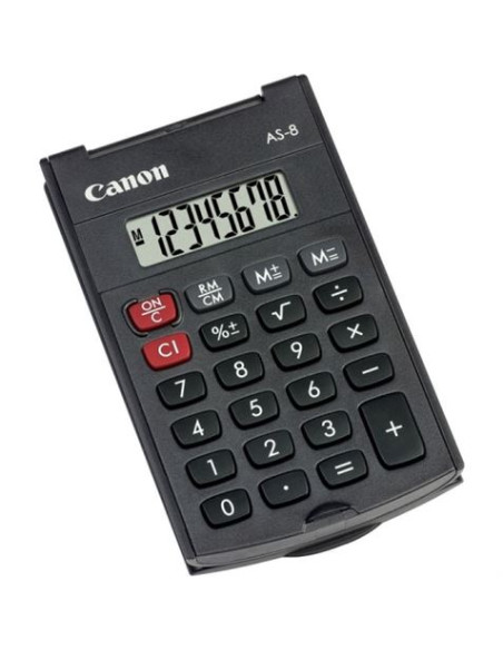 CALCULADORA DE BOLSILLO 8 DIGITOS CON TAPA AS-8 CANON