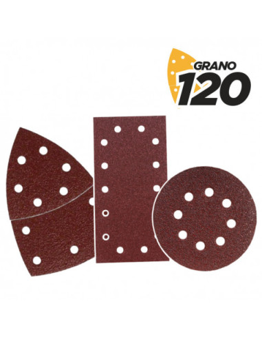 SET DE 9 LIJAS GRANO 120 PARA LIJADORA MODELO BL0151