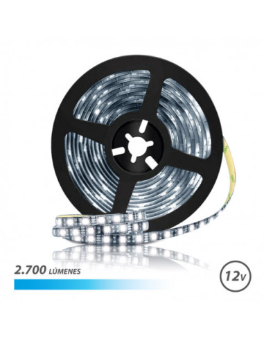 TIRA DE LED 12V 5 METROS LUZ FRIA ELBAT