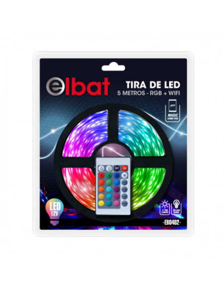 TIRA DE LED 12V 5 METROS RGB WIFI ELBAT