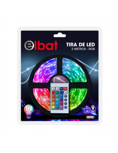 TIRA DE LED 12V 3 METROS RGB ELBAT