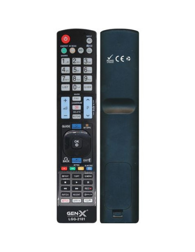 MANDO UNIVERSAL GRANDE PARA TELEVISORES LG LGG-2101 GEN-X