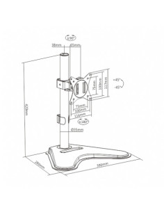 SOPORTE DE MESA CON BASE PARA 1 MONITOR 17\"-32\" CROMAD 2