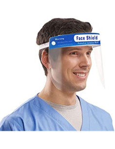 PACK 10 VISERAS FACE SHIELD PROTECTORA FACIAL COMPLETA