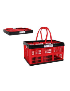 CAJA PLEGABLE 16 LITROS CON ASAS ROJA Y NEGRA 2