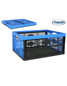 CAJA PLEGABLE 32 LITROS AZUL Y NEGRA 2