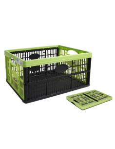 CAJA PLEGABLE 32 LITROS VERDE Y NEGRA 2