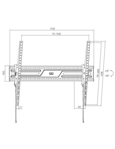 SOPORTE DE PARED TV LED LCD 43-100 CROMAD