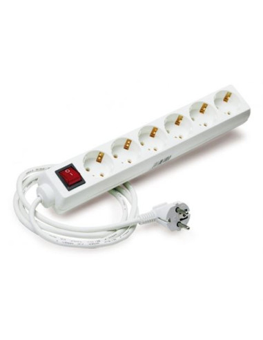 BASE MULTIPLE 6 TOMAS CON INTERRUPTOR ELBAT